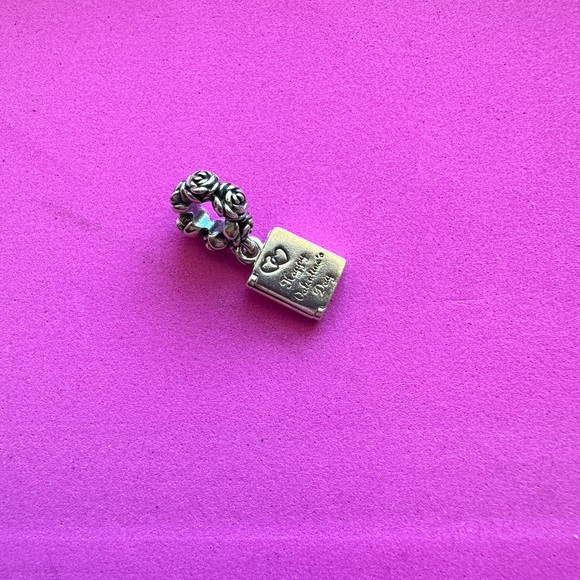 Pandora Valentines Love Note Dangle Charm - Picture 1 of 3